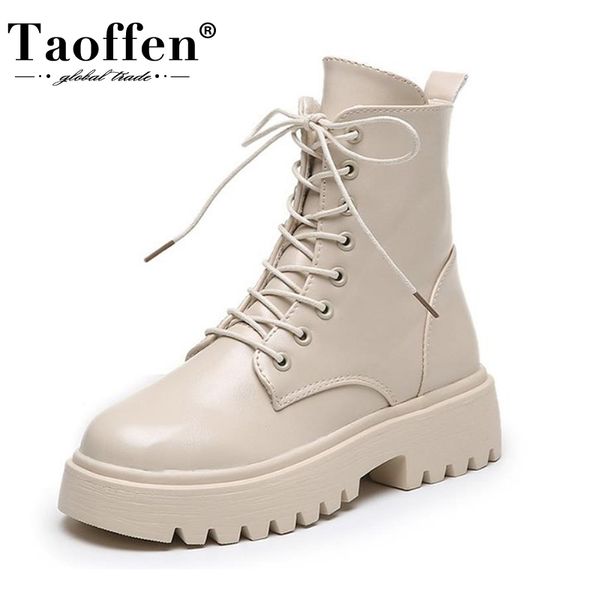 taoffen woman ankle boots flat heel shoes women lace up winter autumn shoes daily short boots woman footwear size 35-40 c1011, Black;white
taoffen woman ankle boots flat heel shoes women lace up winter autumn shoes daily short boots woman footwear size 35-40 c1011, Black;white