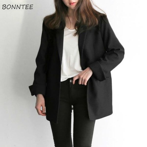 women's suits & blazers women large size pure black formal stylish female business minimalist blazer spring button pockets elegant ladi, White;black
women's suits & blazers women large size pure black formal stylish female business minimalist blazer spring button pockets elegant ladi, White;black