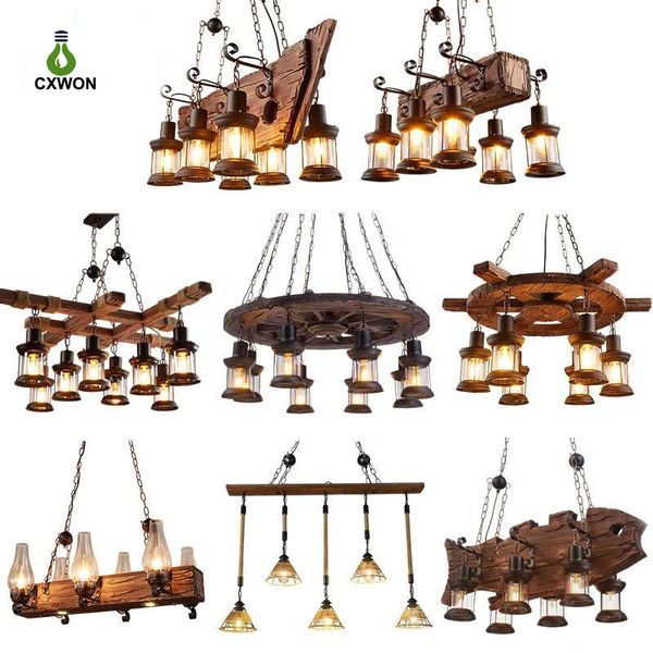 retro industrial chandelier lights solid wood american rural loft restaurant wooden chandelier lighting lamps vintage pendant light
retro industrial chandelier lights solid wood american rural loft restaurant wooden chandelier lighting lamps vintage pendant light