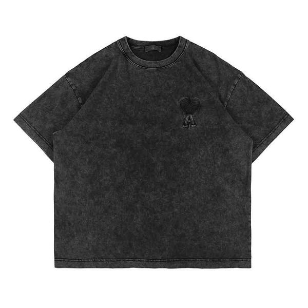 men's t-shirts summer fashion brand washing and color frying process chest embroidery short sleeve t-shirt men geft, White;black
men's t-shirts summer fashion brand washing and color frying process chest embroidery short sleeve t-shirt men geft, White;black