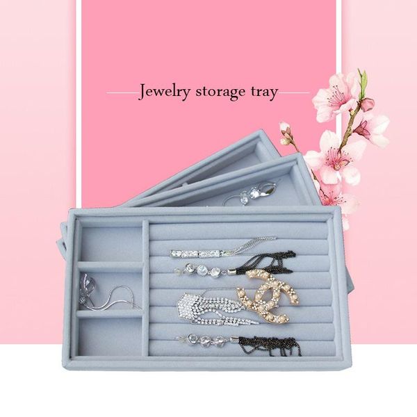 level velvet jewelry display tray bracelet holder necklace ring earring box jade pendant stand jewelry storage organizer, Pink;blue
level velvet jewelry display tray bracelet holder necklace ring earring box jade pendant stand jewelry storage organizer, Pink;blue