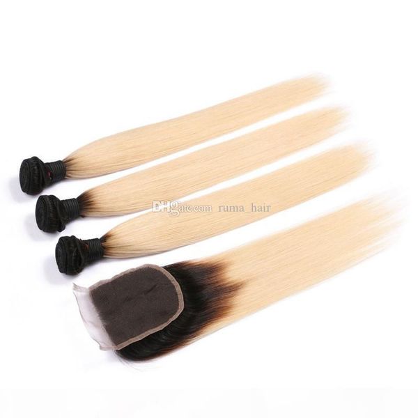 1b 613 ombre brazilian straight hair weave 3 bundles human hair bundles with closure 10-24 inch remy hair extensions, Black;brown
1b 613 ombre brazilian straight hair weave 3 bundles human hair bundles with closure 10-24 inch remy hair extensions, Black;brown