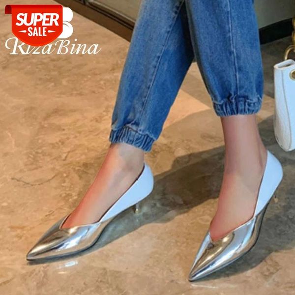 rizabina new spring pointed toe mixed color geneuine leather thin heel slip on pumps office lady shoes footwear size 34-39 #4o1k
rizabina new spring pointed toe mixed color geneuine leather thin heel slip on pumps office lady shoes footwear size 34-39 #4o1k