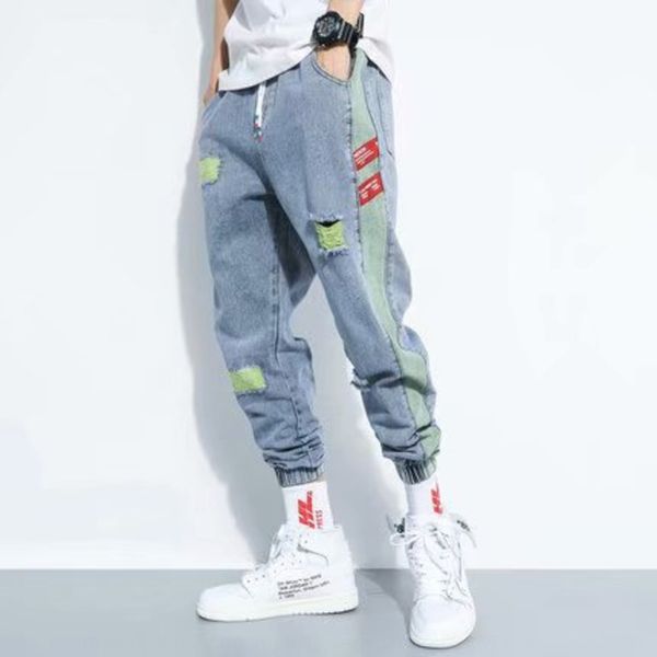 2020 summer thin tattered nine jeans men's fashion overalls 9 jeans 9-point pants corset loose overalls korean fashion 9-point pants dl, Blue
2020 summer thin tattered nine jeans men's fashion overalls 9 jeans 9-point pants corset loose overalls korean fashion 9-point pants dl, Blue