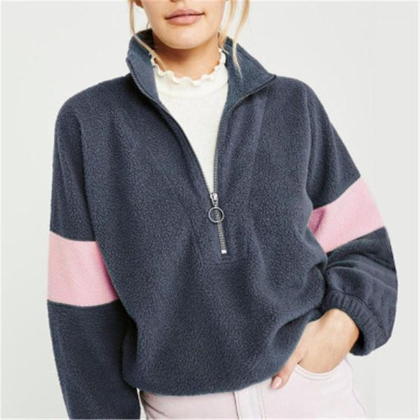 sweatshirt women long sleeve hoodies zipper patchwork contrast color fashion trend crew neck cardigan loose famale clothing designer casual, Black
sweatshirt women long sleeve hoodies zipper patchwork contrast color fashion trend crew neck cardigan loose famale clothing designer casual, Black
