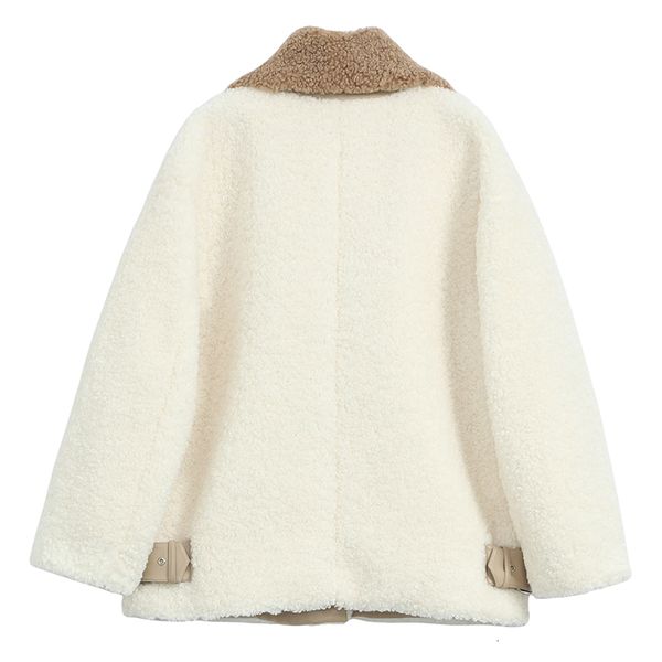 springtime fake autumn skin sheep's wool motorcycle thick fur collar warm leather jacket outerwear feminine 025s, Black 
springtime fake autumn skin sheep's wool motorcycle thick fur collar warm leather jacket outerwear feminine 025s, Black