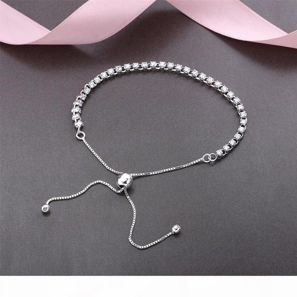 adjustable size shining crystal bracelet 925 sterling silver cz diamond jewelry fit pandora style wedding gift bracelet for women, Golden;silver
adjustable size shining crystal bracelet 925 sterling silver cz diamond jewelry fit pandora style wedding gift bracelet for women, Golden;silver