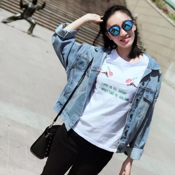 women's jackets female pattern spring jean jacket casual autumn decorated denim clothing embroidery women batwing sleeve coat wx23 s, Black;brown
women's jackets female pattern spring jean jacket casual autumn decorated denim clothing embroidery women batwing sleeve coat wx23 s, Black;brown