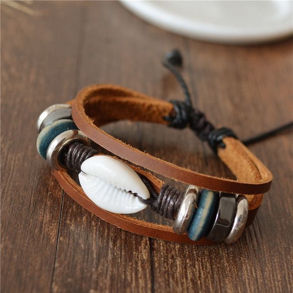 style seashore conch features multi-layer cowhide hand national style seashore conch features multi-layer national bracelet cowhide rope br, Golden;silver
style seashore conch features multi-layer cowhide hand national style seashore conch features multi-layer national bracelet cowhide rope br, Golden;silver