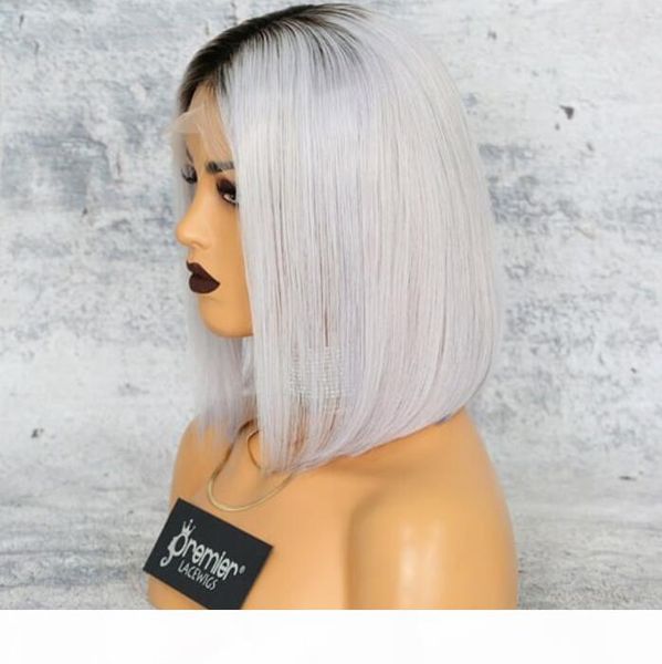 human hair lace front wigs ombre gray brazilian remy hair silk straight with preplucked bleached knots natural hairline, Black;brown
human hair lace front wigs ombre gray brazilian remy hair silk straight with preplucked bleached knots natural hairline, Black;brown