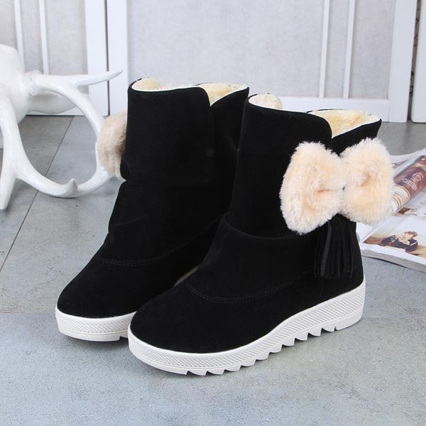 winter snow boots suede tide women's shoes flat short boots and velvet thick warm cotton shoes plus velvet student, Black
winter snow boots suede tide women's shoes flat short boots and velvet thick warm cotton shoes plus velvet student, Black
