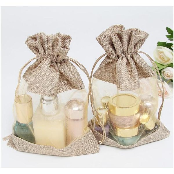 10x14cm two-sided window linen bag jewelry cosmetics bundle mouth storage drawstring bag wedding candy gift pouches 50pc cnrjk, Pink;blue
10x14cm two-sided window linen bag jewelry cosmetics bundle mouth storage drawstring bag wedding candy gift pouches 50pc cnrjk, Pink;blue