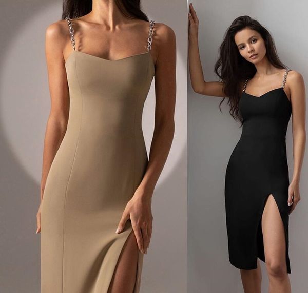 women casual dress office work dresses career girls party womens metal chain strapless split female business wear bodycon dress ladies sash, White;black
women casual dress office work dresses career girls party womens metal chain strapless split female business wear bodycon dress ladies sash, White;black