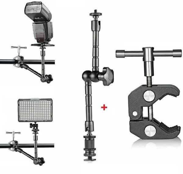 super clamp 11" inch adjustable magic articulated arm plier for mounting monitor led light video camera flash camera dslr
super clamp 11" inch adjustable magic articulated arm plier for mounting monitor led light video camera flash camera dslr