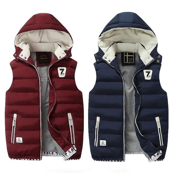 men's vest winter down vest casual waistcoat men's sleeveless jacket plus size warm men's vest overcoats hat detachable new, Black;white
men's vest winter down vest casual waistcoat men's sleeveless jacket plus size warm men's vest overcoats hat detachable new, Black;white