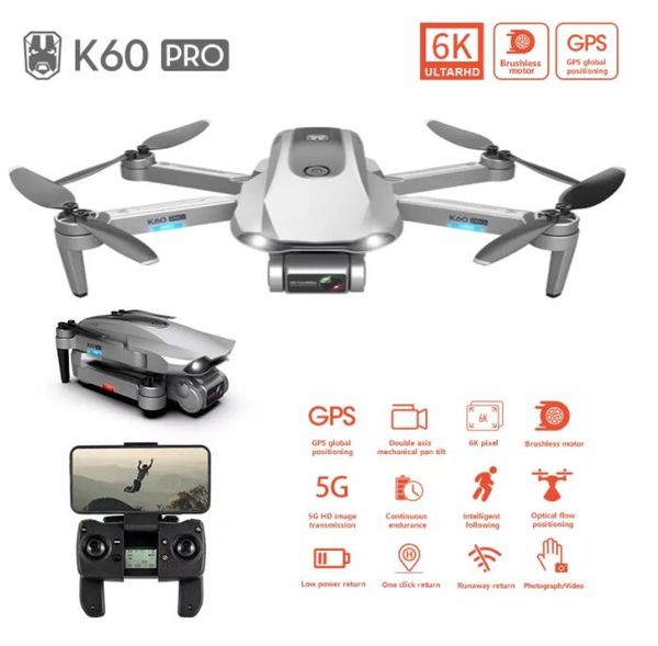 k60 pro 6k hd electric adjustment dual camera 5g drone, 50 times zoom, two axis gimbal, brushless motor, gps positioning, smart follow 1pcs
k60 pro 6k hd electric adjustment dual camera 5g drone, 50 times zoom, two axis gimbal, brushless motor, gps positioning, smart follow 1pcs