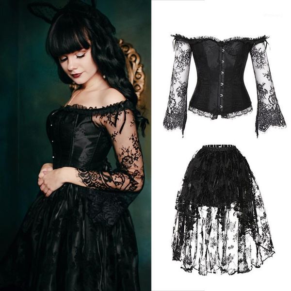 corset gothic bustier burlesque with dress vintage gorset steampunk boned corselet body shaper tummy slimming sheath1, Black;white
corset gothic bustier burlesque with dress vintage gorset steampunk boned corselet body shaper tummy slimming sheath1, Black;white