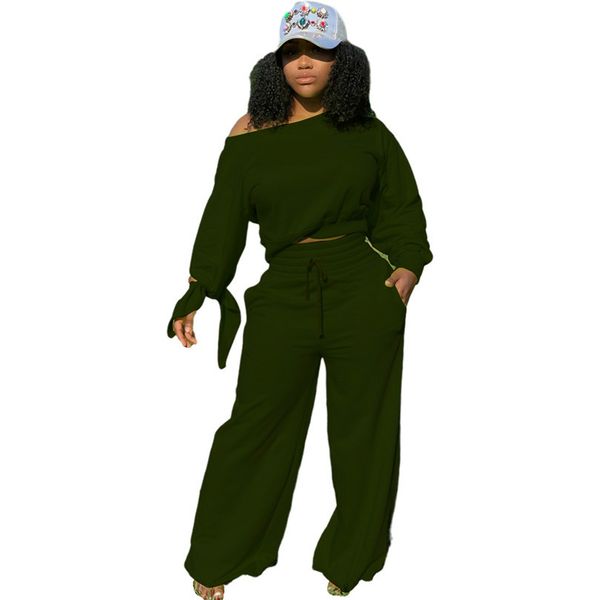 new women tracksuit autumn winter fleeced long sleeve knots outfit solid color off shoulder sweatshirt slacks trousers suits e92901, White
new women tracksuit autumn winter fleeced long sleeve knots outfit solid color off shoulder sweatshirt slacks trousers suits e92901, White