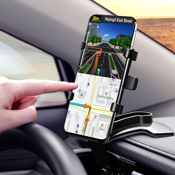 dashboard phone holder 360 degree rotatable smartphone stands rearview mirror sun visor in car gps navigation mobile bracket