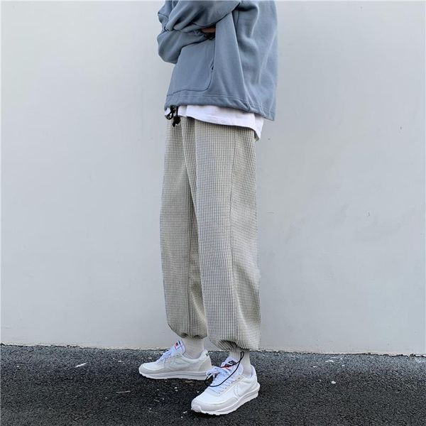 elastic wastic corduroy pants men spring autumn loose solid color drawstring cuff wide leg straight casual harem trousers male, Black
elastic wastic corduroy pants men spring autumn loose solid color drawstring cuff wide leg straight casual harem trousers male, Black