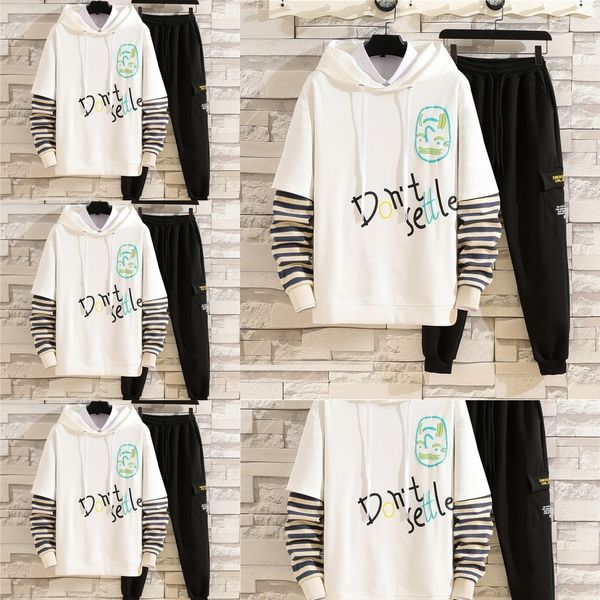 thqu5 fake two piece men's style men's new loose korean version hoodie hoodie trend versatile youth long sleeve autumn suit men cy, Black
thqu5 fake two piece men's style men's new loose korean version hoodie hoodie trend versatile youth long sleeve autumn suit men cy, Black