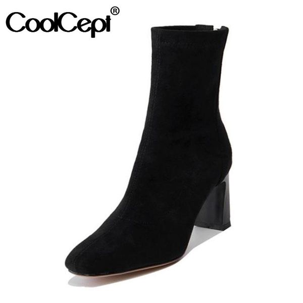 boots coolcept woman high heel square toe ankle fashion winter shoes office ladies footwear size 34-39, Black
boots coolcept woman high heel square toe ankle fashion winter shoes office ladies footwear size 34-39, Black