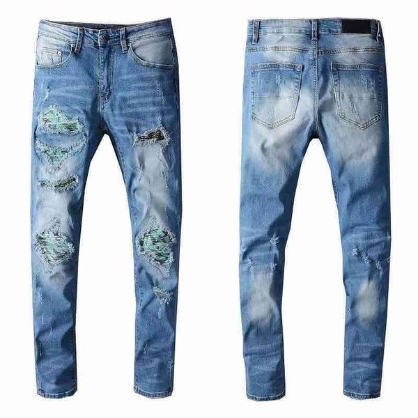 european and american summer hip-hop high street fashion brand jeans washable retro dashed men's designer motorcycle slim pants, Blue
european and american summer hip-hop high street fashion brand jeans washable retro dashed men's designer motorcycle slim pants, Blue
