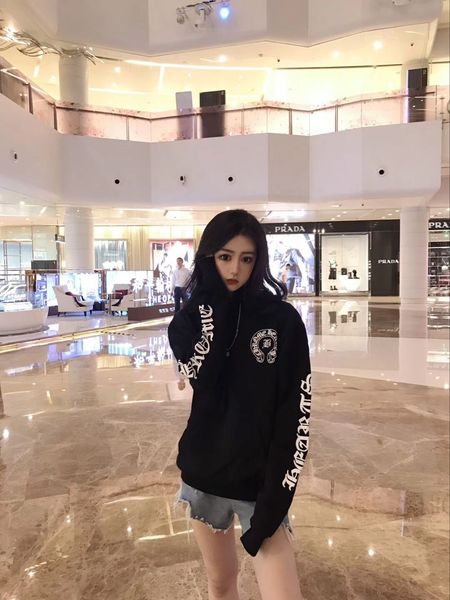 autumn and winter new fashion brand ch croxin printed round neck hooded sweater men's and women's loose pure cotton lover's c, Black
autumn and winter new fashion brand ch croxin printed round neck hooded sweater men's and women's loose pure cotton lover's c, Black