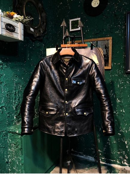yritaly tanned tea core horsehide.brakeman style leather jacket,men vintage classic genuine leather coat, 201116, Black
yritaly tanned tea core horsehide.brakeman style leather jacket,men vintage classic genuine leather coat, 201116, Black