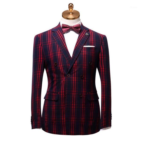 men suit 2020 autumn winter double breasted mens suits with pants for wedding groom 3 piece set red plaid business casual wear1, White;black
men suit 2020 autumn winter double breasted mens suits with pants for wedding groom 3 piece set red plaid business casual wear1, White;black