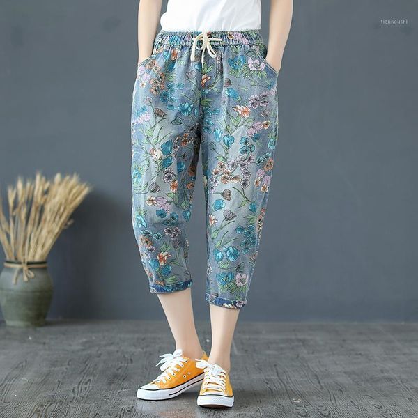 original national style cropped jeans women's loose retro personality painted printed casual harem pants fashion female jeans1, Blue
original national style cropped jeans women's loose retro personality painted printed casual harem pants fashion female jeans1, Blue