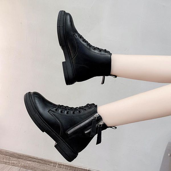shoes white mid-calf boots booties woman 2020 low heel zipper winter footwear boots-women round toe luxury designer short, Black
shoes white mid-calf boots booties woman 2020 low heel zipper winter footwear boots-women round toe luxury designer short, Black