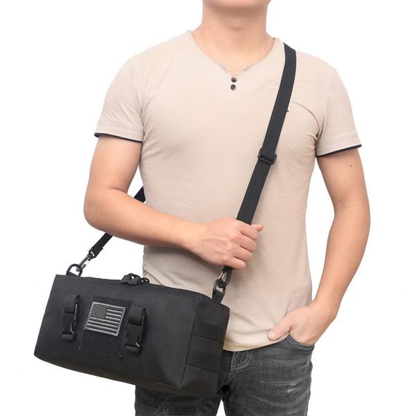 600d nylon tactical camping hiking pouch bag waterproof shoulder bag