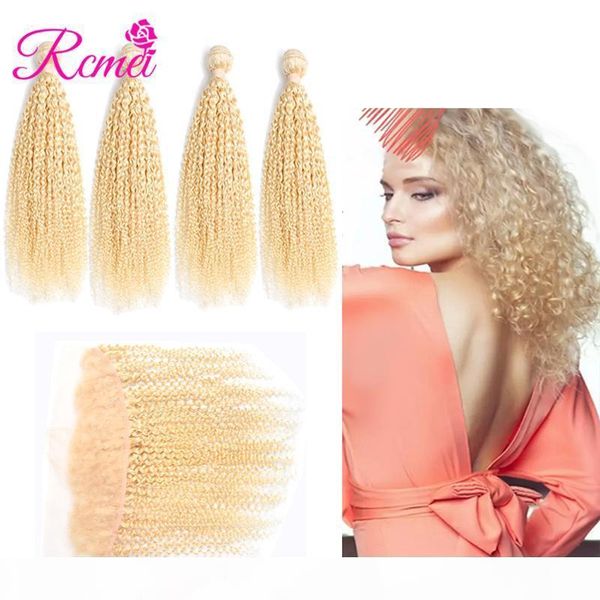 rcmei peruvian 613 blonde kinky cruly pre-colored hair lace frontal with bundles 4 bundles with 13x4 frontal pre-plucked ing, Black;brown
rcmei peruvian 613 blonde kinky cruly pre-colored hair lace frontal with bundles 4 bundles with 13x4 frontal pre-plucked ing, Black;brown