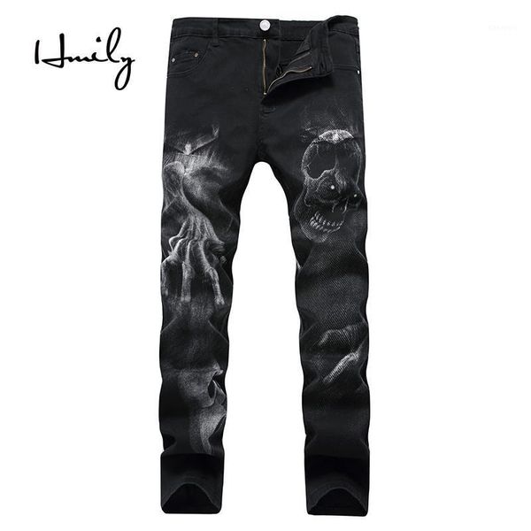 hmily new fashion men's skull printed jeans men slim straight black stretch jeans designer pants nightclubs1, Blue
hmily new fashion men's skull printed jeans men slim straight black stretch jeans designer pants nightclubs1, Blue
