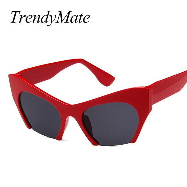sunglasses vintage half frame women cat eye black white red colorful sun glasses for female male uv400 1291t, White;black
sunglasses vintage half frame women cat eye black white red colorful sun glasses for female male uv400 1291t, White;black