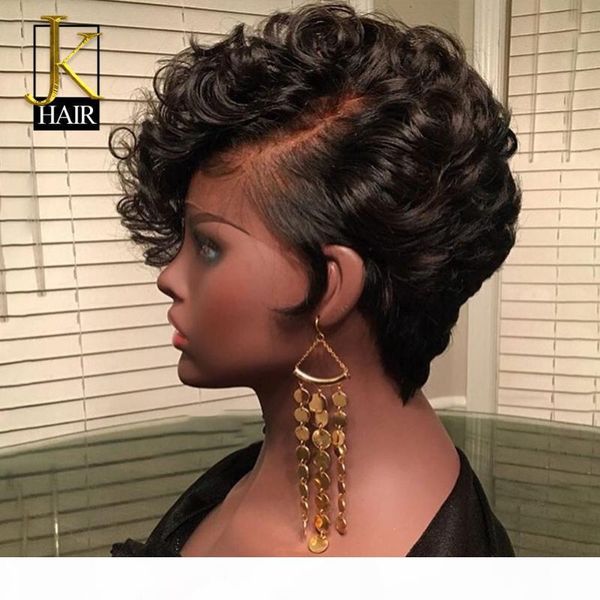 bouncy curly pixie cut lace front human hair wigs for women black remy brazilian short bob front wig with bangs elegant queen, Black;brown
bouncy curly pixie cut lace front human hair wigs for women black remy brazilian short bob front wig with bangs elegant queen, Black;brown