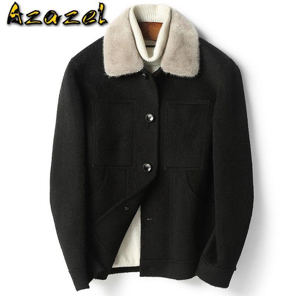 azazel winter jacket men clothing real wool coat male casual clothes double-sided 100% collar chaqueta hombre lxr590, Black
azazel winter jacket men clothing real wool coat male casual clothes double-sided 100% collar chaqueta hombre lxr590, Black