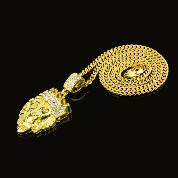 mens hip hop jewelry gold cuban link chain lion head king crown pendant necklace fashion jewelry fashion design, Silver
mens hip hop jewelry gold cuban link chain lion head king crown pendant necklace fashion jewelry fashion design, Silver