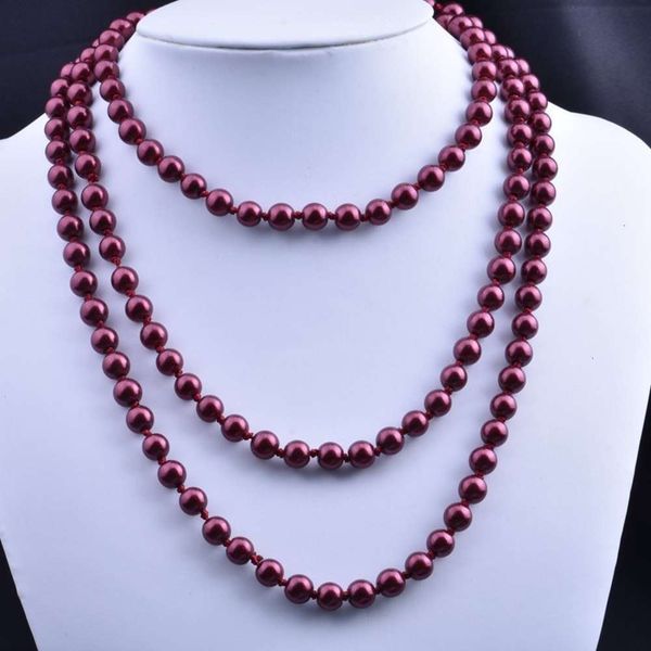 8mm glass necklace 1.5m imitation pearl knot long sweater chain cheongsam clothing versatile accessorieswtyhiijb, Silver
8mm glass necklace 1.5m imitation pearl knot long sweater chain cheongsam clothing versatile accessorieswtyhiijb, Silver