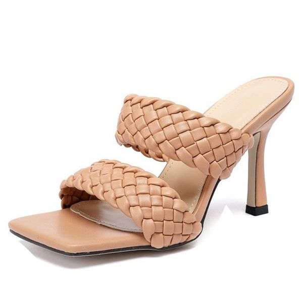 2021 new -leather plutonium braided slippers women's high woman's party shoes cross wove, mules with skinny heels 35-42 sw0w, Black
2021 new -leather plutonium braided slippers women's high woman's party shoes cross wove, mules with skinny heels 35-42 sw0w, Black