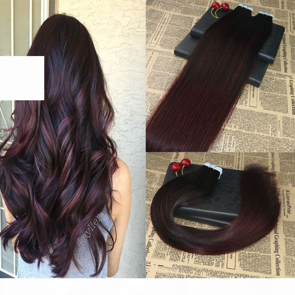 highlights real remy human hair tape on hair extensions ombre #1b 99j balayage invisible skin weft tape in extensions 100g 40pcs, Black
highlights real remy human hair tape on hair extensions ombre #1b 99j balayage invisible skin weft tape in extensions 100g 40pcs, Black