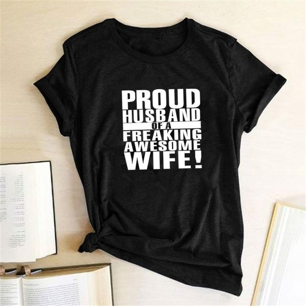 proud husband of a freaking awesome wife print t-shirts women summer for women ladies graphic tees cotton aesthetic clothes, White
proud husband of a freaking awesome wife print t-shirts women summer for women ladies graphic tees cotton aesthetic clothes, White