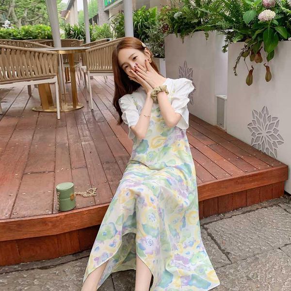 8031# t shirt + floral dress maternity clothes loose stylish short sleeves two piecedress for pregnant women mom dress1, White
8031# t shirt + floral dress maternity clothes loose stylish short sleeves two piecedress for pregnant women mom dress1, White
