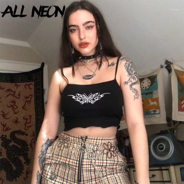 allneon grunge style graphic ribbed spaghetti strap black tank punk y2k backless ruffle hems summer crop e-girl fashion1, White
allneon grunge style graphic ribbed spaghetti strap black tank punk y2k backless ruffle hems summer crop e-girl fashion1, White