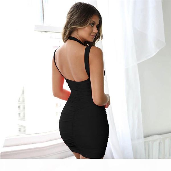 solid color bodycon dress ruched halter mini hip wrap dress strappy dress summer women dresses women clothes drop ship, White;black
solid color bodycon dress ruched halter mini hip wrap dress strappy dress summer women dresses women clothes drop ship, White;black