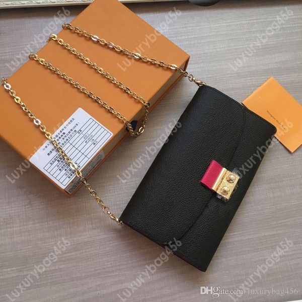 2019 classic canvas wallet chain bag shoulder bag a variety of styles choose designer clutch bag purse card package shape compact m60125, Red;black
2019 classic canvas wallet chain bag shoulder bag a variety of styles choose designer clutch bag purse card package shape compact m60125, Red;black