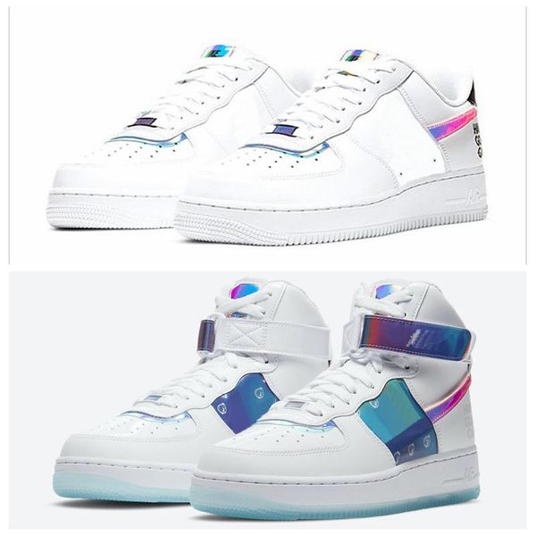 2020 new high low 1 have a good game mens running shoes triple white laser women sport sneakers size 36-45, White;red
2020 new high low 1 have a good game mens running shoes triple white laser women sport sneakers size 36-45, White;red