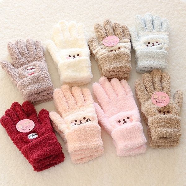 autumn and winter korean touch screen sweet cute cartoon girl five fingers warm gloves students, Blue;gray
autumn and winter korean touch screen sweet cute cartoon girl five fingers warm gloves students, Blue;gray