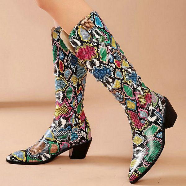 snake pattern кожа pu женщины колено высокие сапоги толстый каблук западная сапоги мода острым носом скольжения на нее осень-зима, Black
snake pattern кожа pu женщины колено высокие сапоги толстый каблук западная сапоги мода острым носом скольжения на нее осень-зима, Black